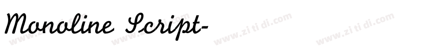 Monoline Script字体转换 Monoline Script字体转换